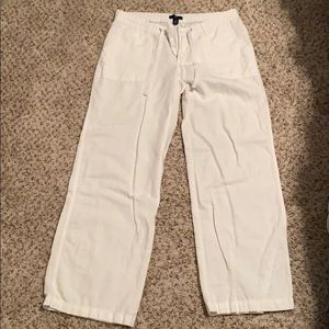 Gap white linen pants